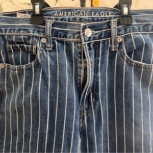 American Eagle Outfitters Men's Jeans with Blue and White Stripes